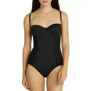 NEW! Kate Spade Women's S Smocked Underwire One-Piece Swimsuit NWT $185